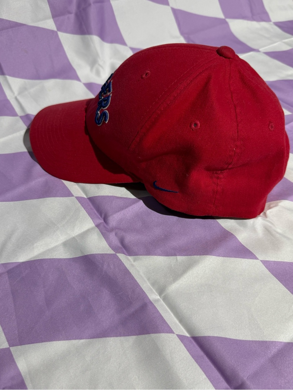 VTG Texas Rangers Nike Team Hat Y2K Red Embroidered Flexfit Cap - Picture 2 of 11
